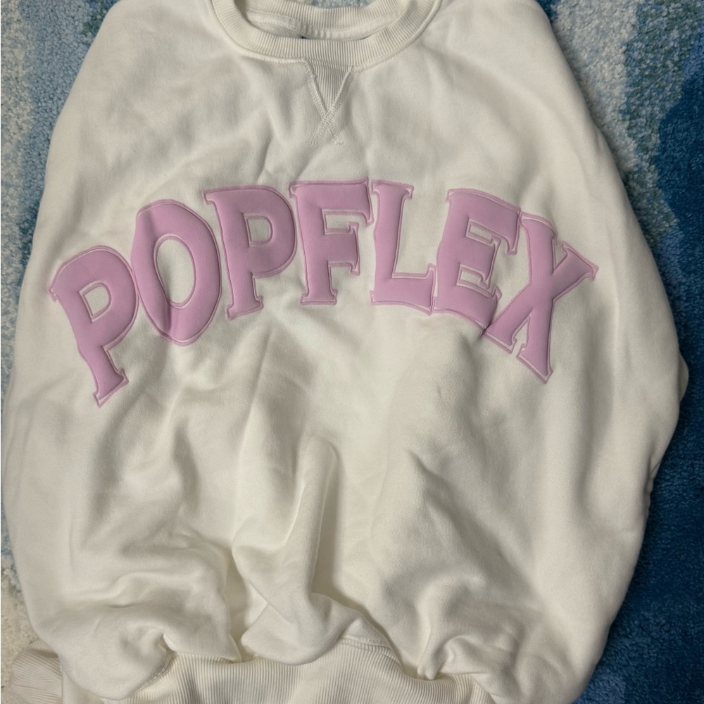 POPFLEX Cloud Crewneck Sweater White